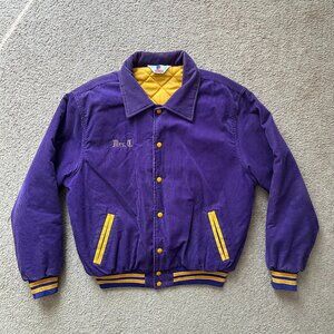 Rennoc Jacket Womens XL Vtg Corduroy Varsity Letterman USA Made Ellington